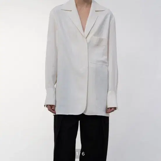 로우클래식 OPEN COLLAR SHIRT - IVORY