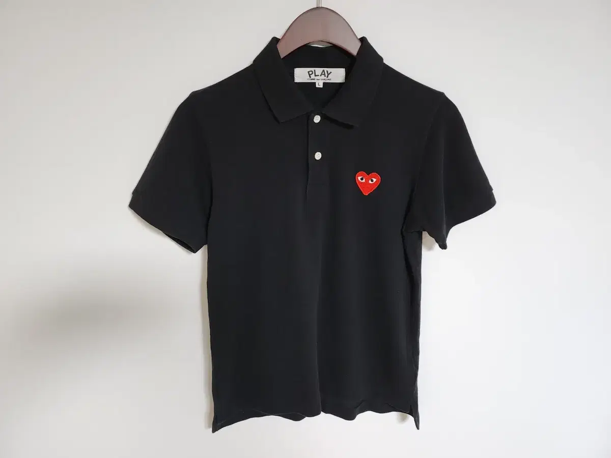 [L] Comme des Garçons Song Black Red Waffen Women's Short Sleeve Karati C0507