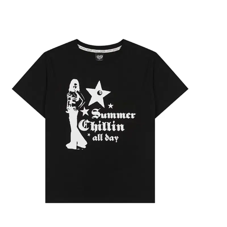 러브이즈트루 SU SUMMER CHILLIN TEE(BLACK)