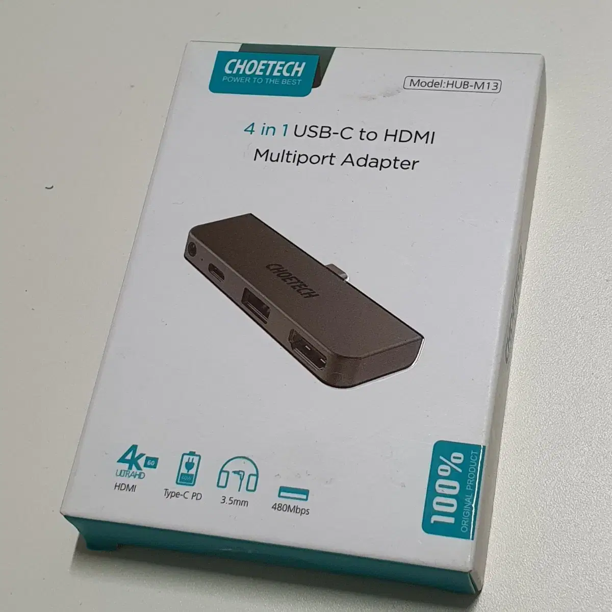 초텍 4in1 C타입 to HDMI 어댑터 HUB-M13 미개봉