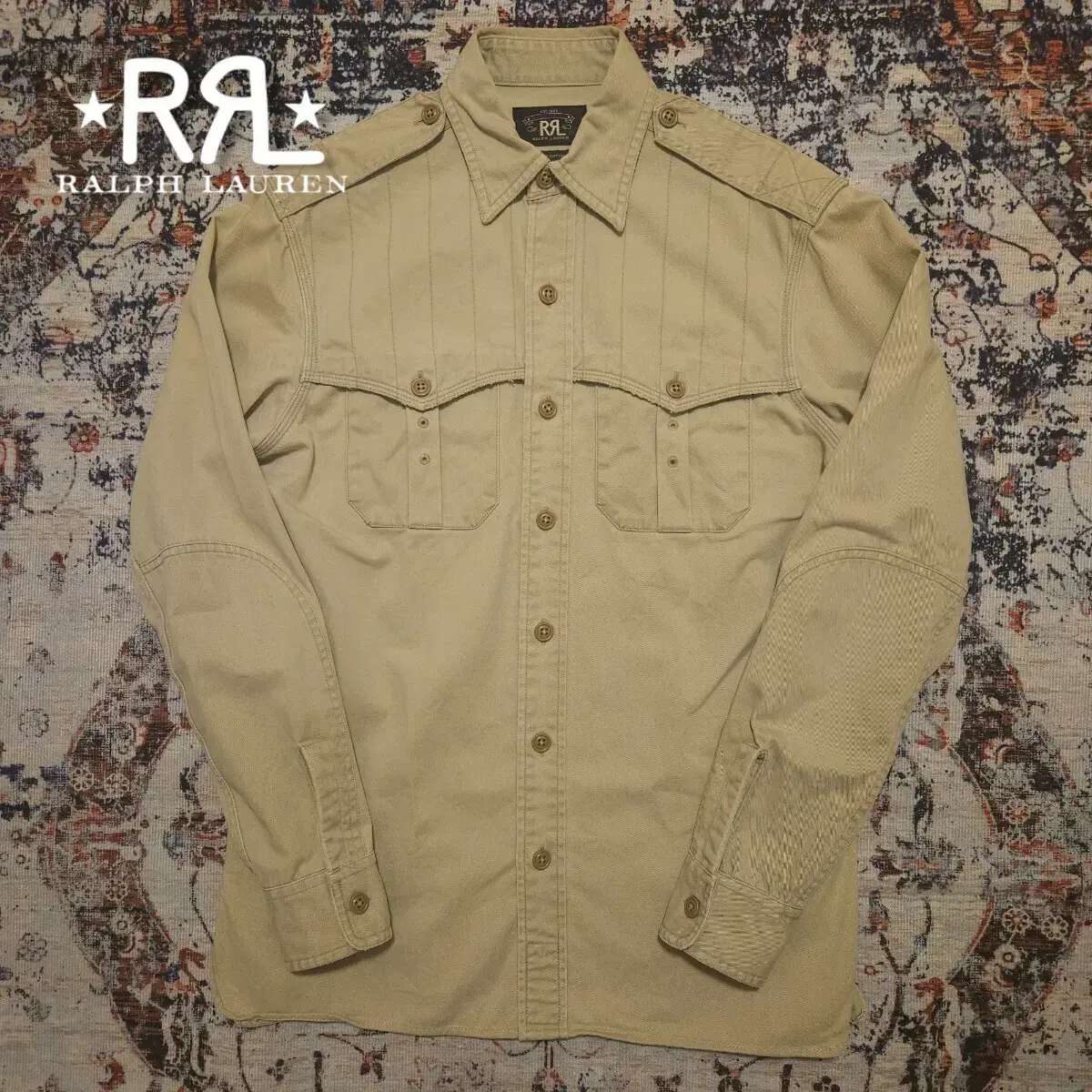 RRL Double L Chino Twill Military Shirt