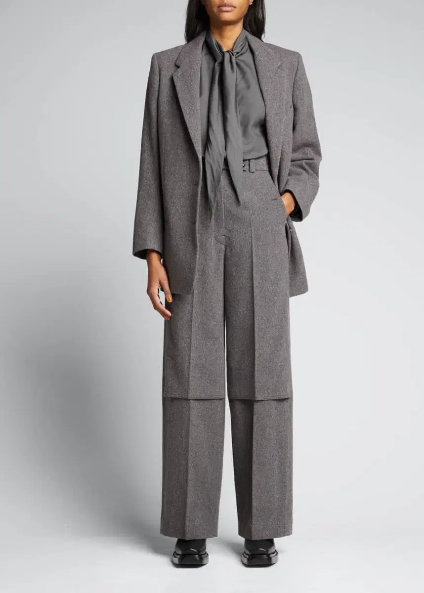 Lemaire high-waisted layered wool pants