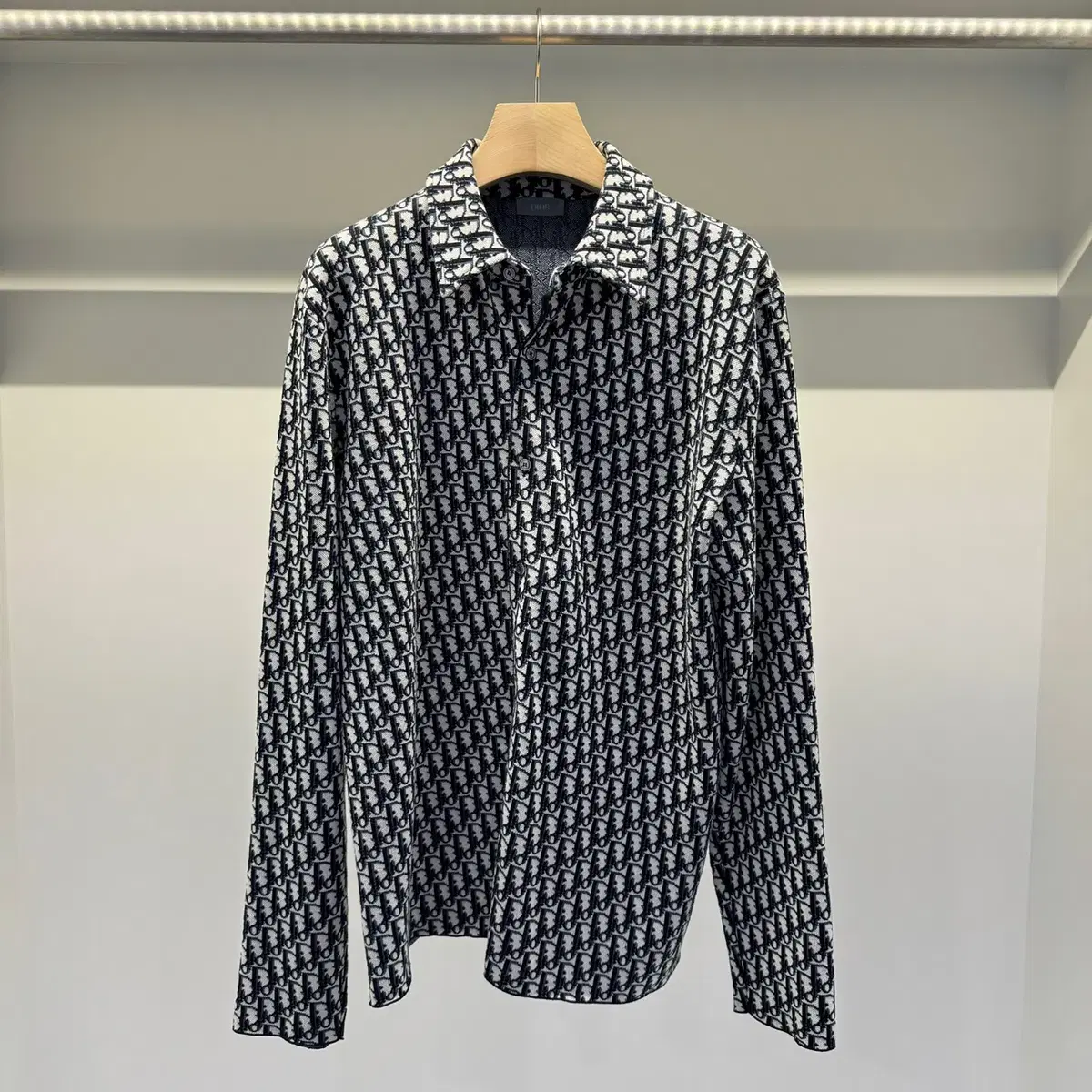 Size L / Dior Oblique Knit Shirt