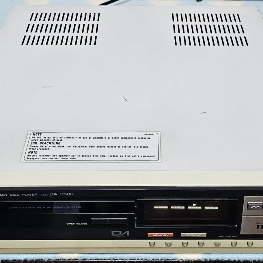 빈티지 HITACHI CD 플래이어 DA-3500