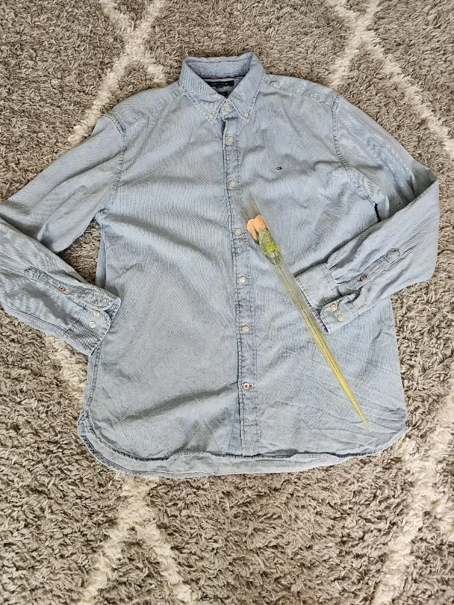 Tommy Hilfiger light bloo denim shirt for sale.