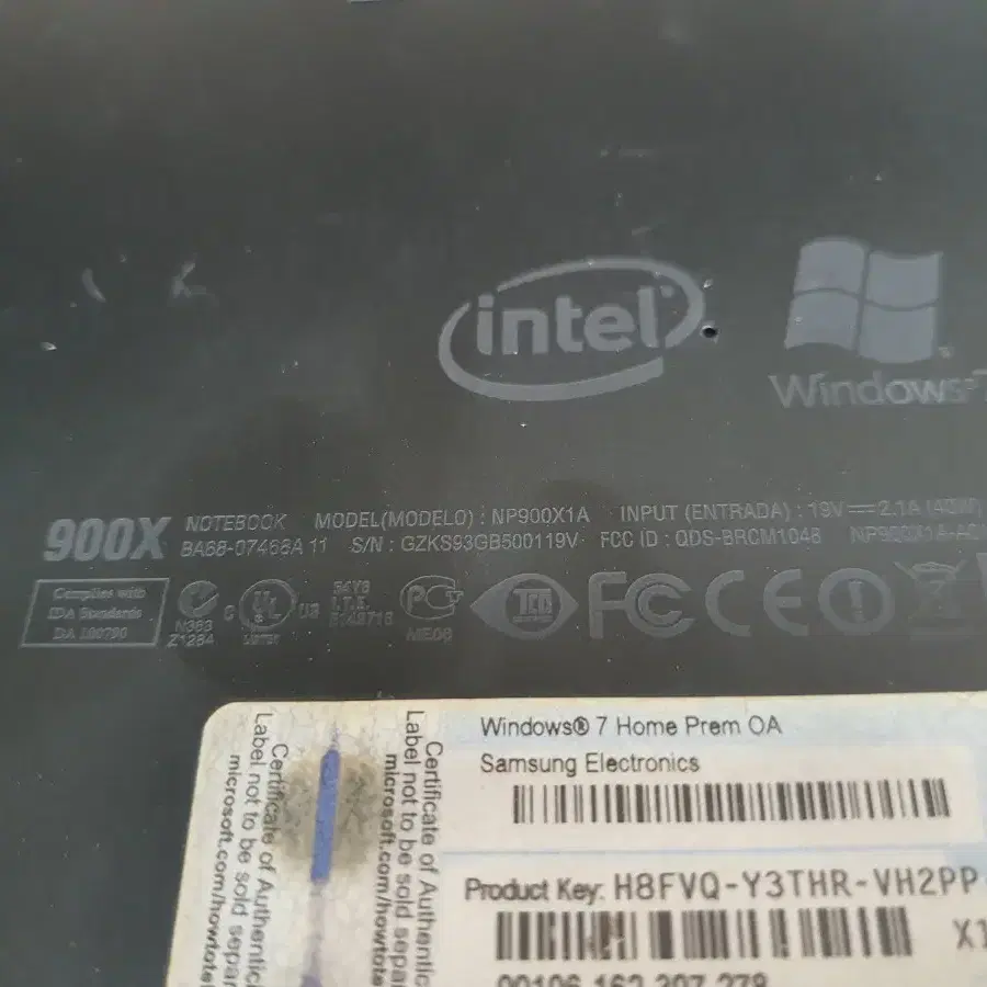 부품용 삼성노트북 900X NP900X1A SSD RAM 포함