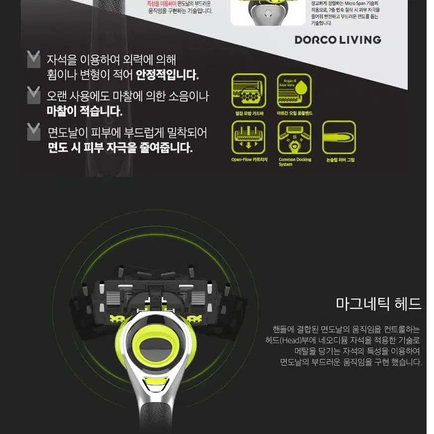 [새제품] 도루코 7중날 PACE 3D 모션 면도기+면도날 4개+쉐이빙젤