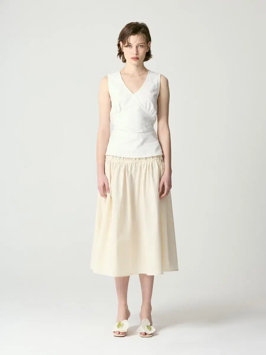 Glowny 글로니 BLOOM SHIRRING LONG SKIRT