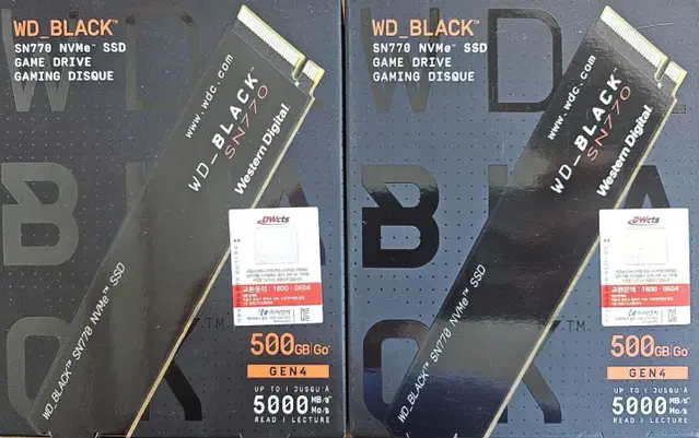 웨스턴디지털 WD BLACK SN770 NVMe SSD(500GB)