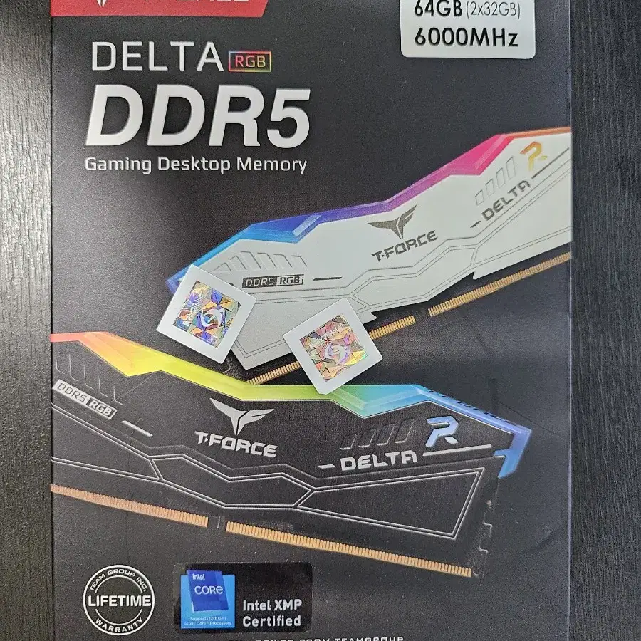 T-Force DDR5-6000  RGB 화이트 64G 미개봉