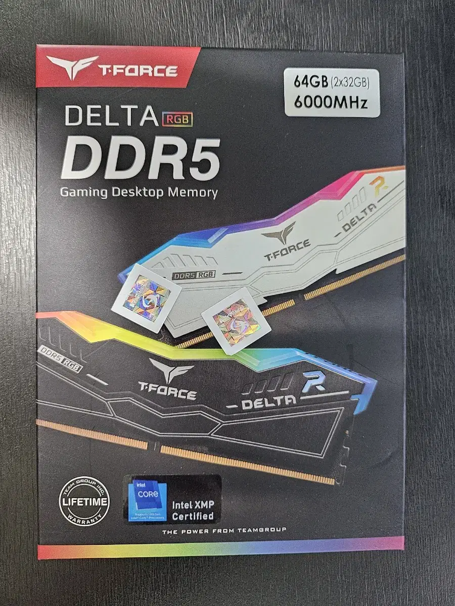 T-Force DDR5-6000  RGB 화이트 64G 미개봉