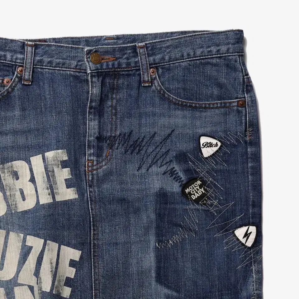 Hysteric Glamour Patch Work Denim Skirt