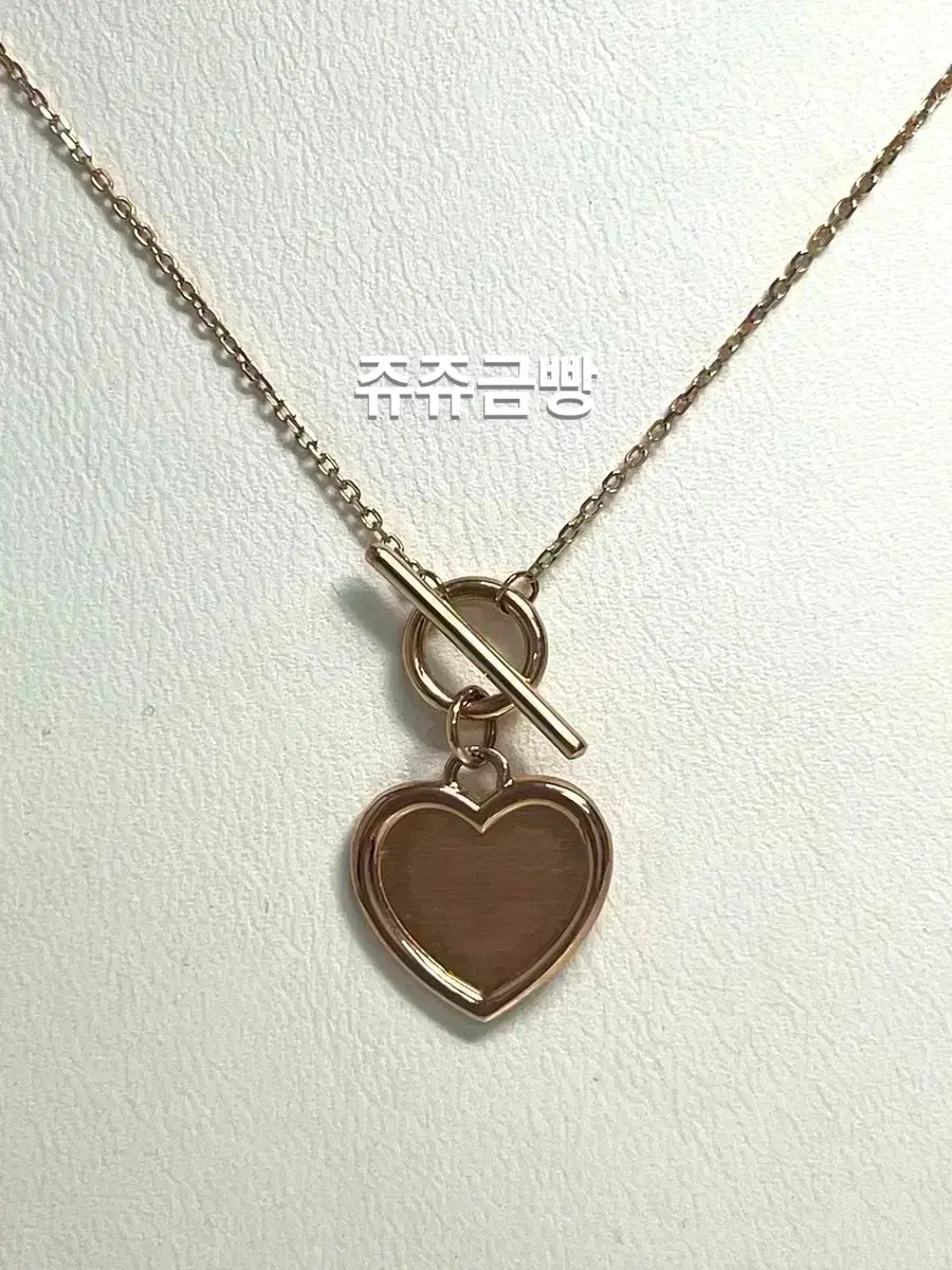 {JuJuGoldBread} 14K Heart Hanger Rose Gold keum Necklace (ring earrings bracelet)