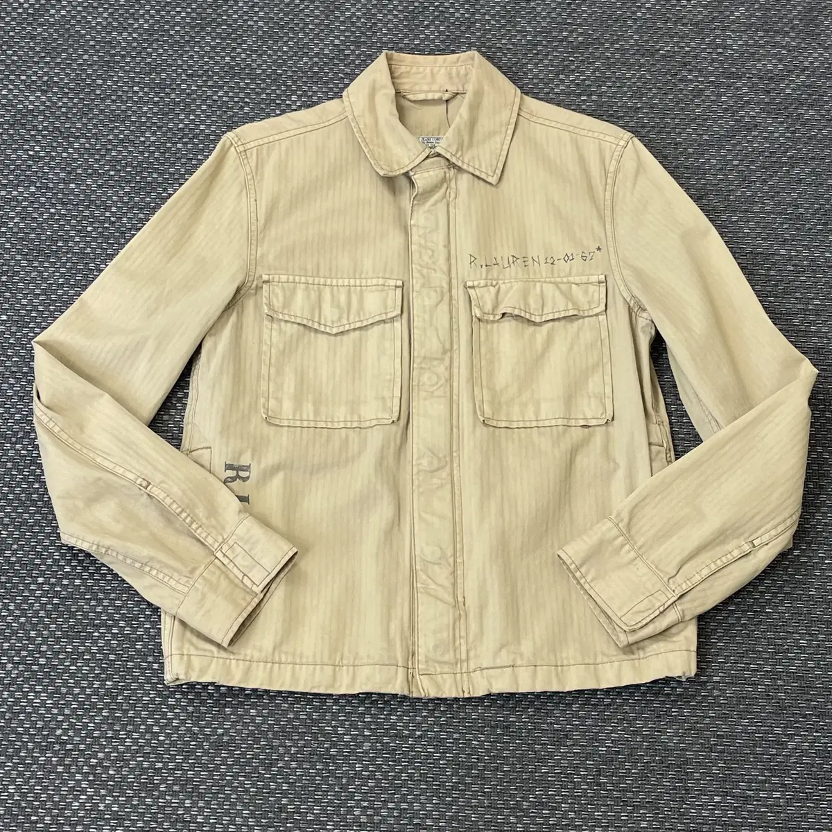 Polo Jins Beige pocketed zip-up jacket S