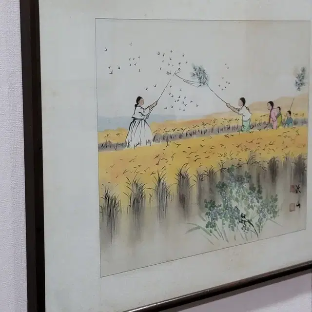 옥산 정태희 작 들녘풍경 동양화 풍속화 그림