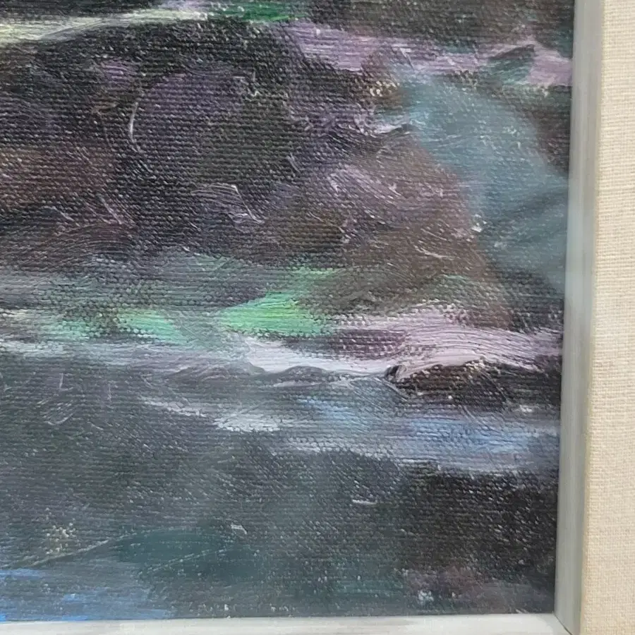 백기수작 유화그림 산골풍경 4호