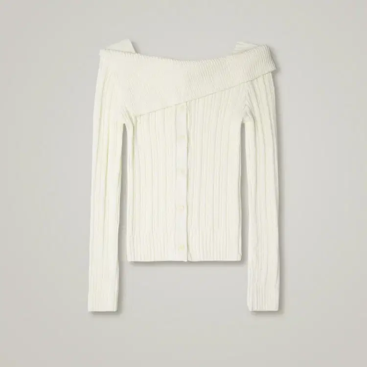 아워코모스comos 784 off-shoulder button knit