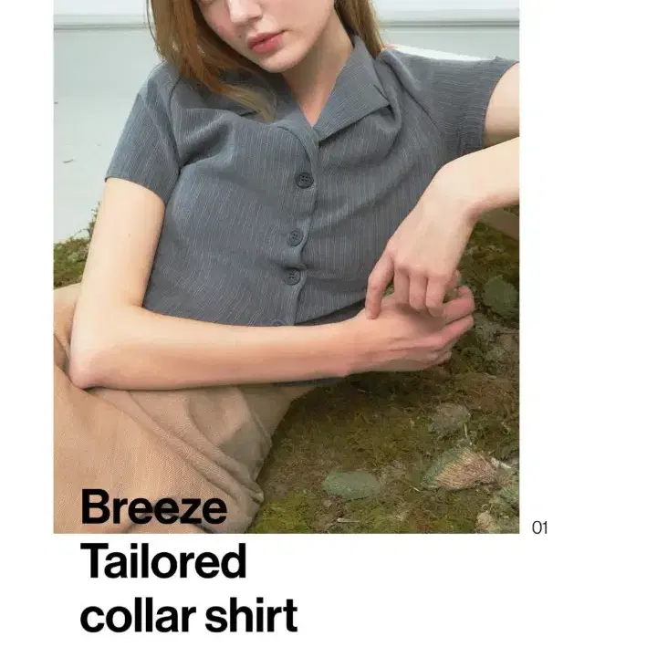 시티브리즈[BREEZE] Tailored Collar Shirt_GREY