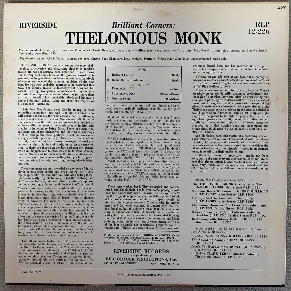 [JAZZ] Thelonious Monk - Brilliant Co...