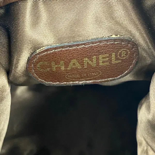 CHANEL /빈티지 샤넬 3번대 브라운 램스킨 CC로고 버킷백/ 숄더백