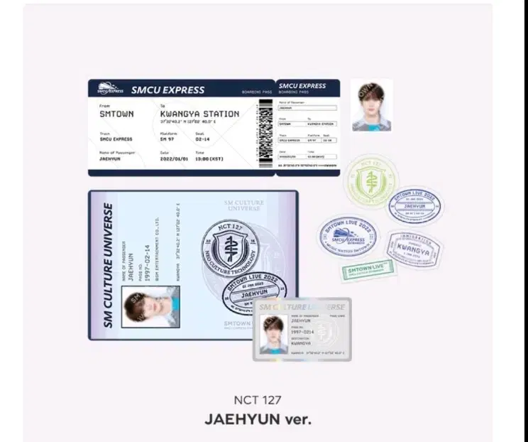 NCT jaehyun SMCU Wilderness Passport Passport Set