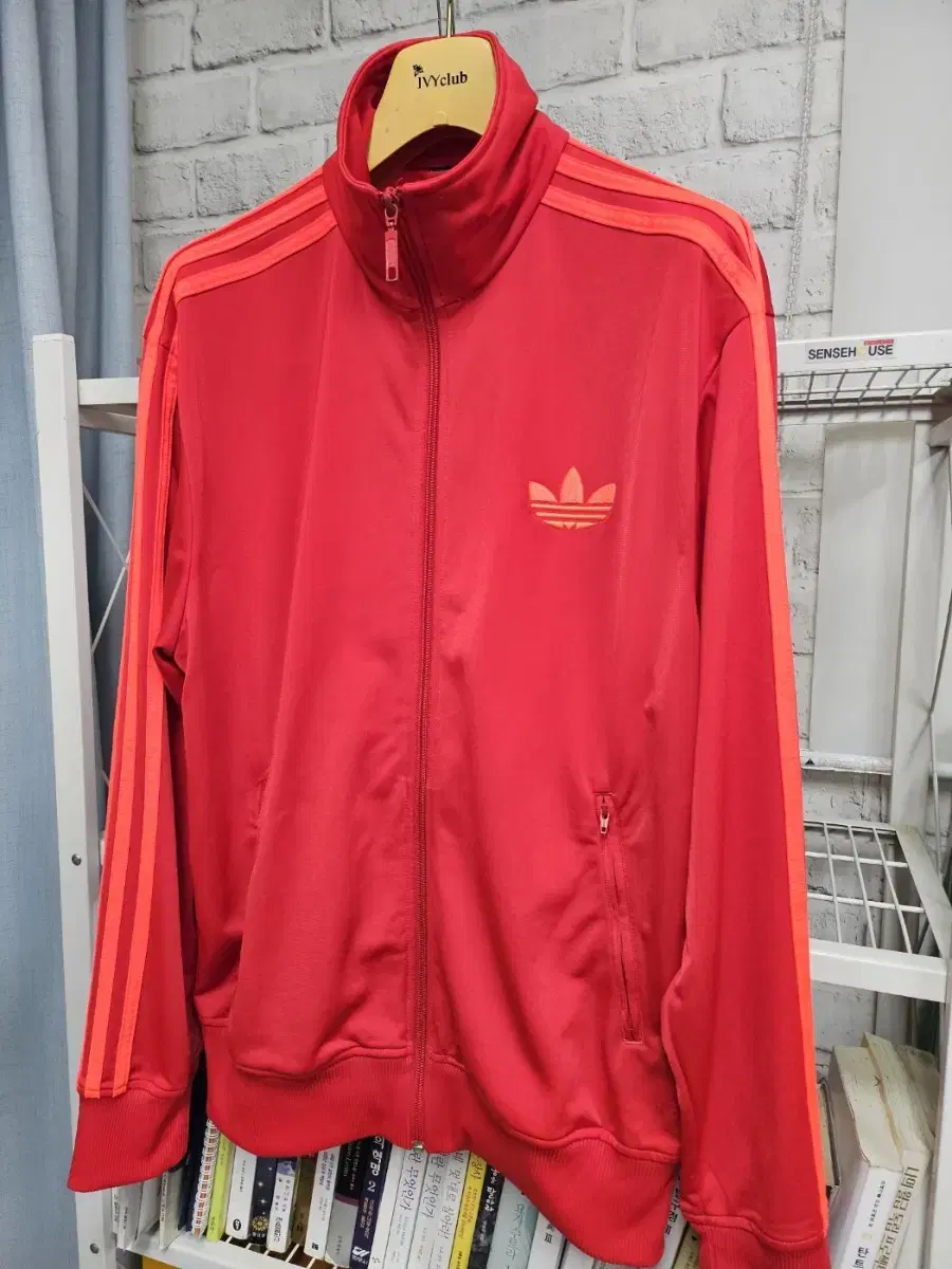 Adidas Firebird Jersey Red Fluorescent Orange (105) MH54