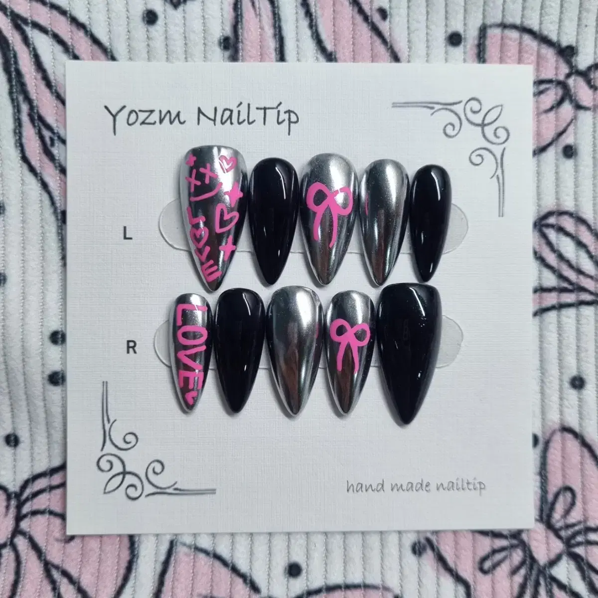 Yozm NailTip 미러핑크드로잉