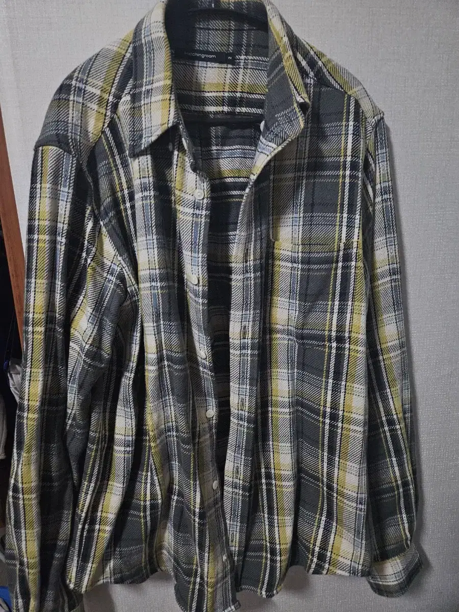 Hatching Room Out Button Shirt Flannel Check