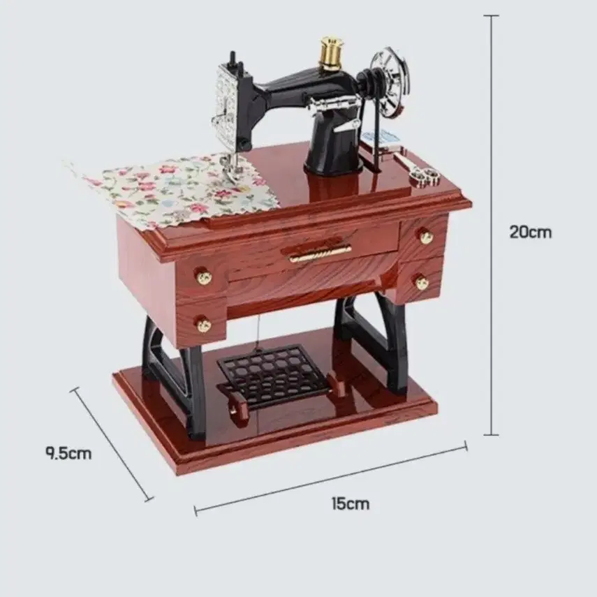 새상품) 재봉틀 모양 오르골