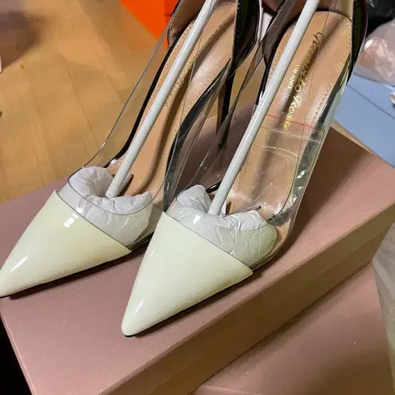 Gianvitto Rossi 지안비토로씨 plexi100 투톤 하이힐