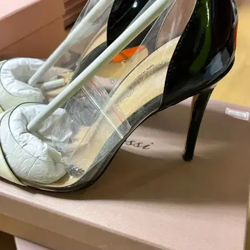 Gianvitto Rossi 지안비토로씨 plexi100 투톤 하이힐