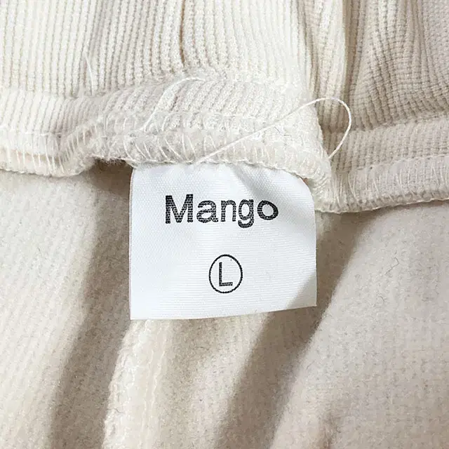 MANGO 아이보리 골지 기모 레깅스 팬츠