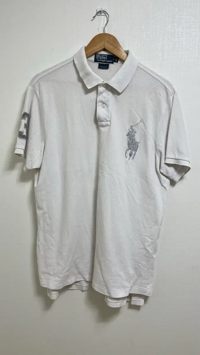 Polo Ralph Lauren White Short-sleeved Polo Tee PKT Custom fit, slim fitL, M