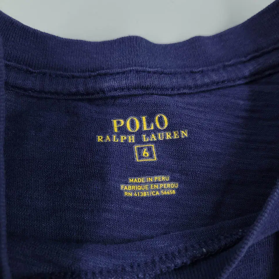 폴로랄프로렌 키즈 네이비 POLO RL 스펠아웃 프린팅 라운드넥 코튼10