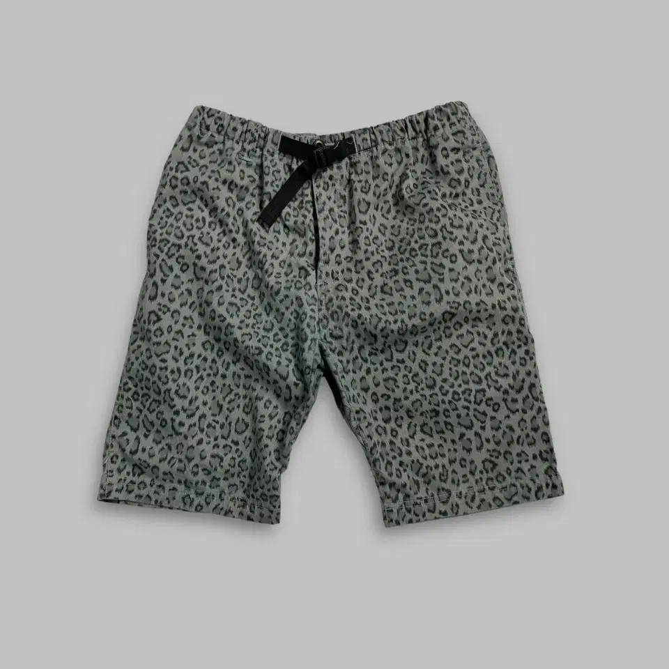 vintage leopard pattern banding shorts