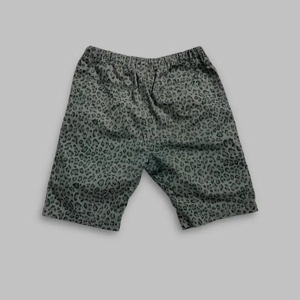 vintage leopard pattern banding shorts