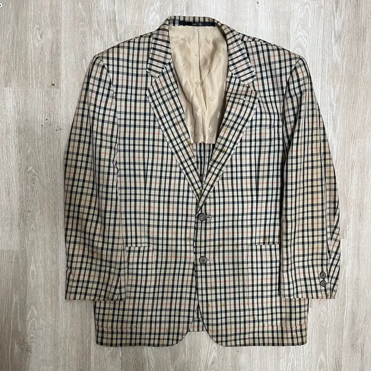 Daks Men's Check Suit Jacket L/100