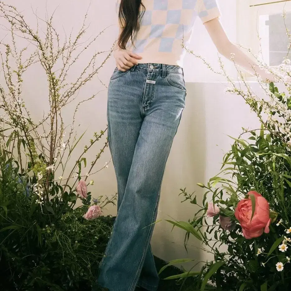 마리떼 프랑스와 저버 W high straight denim pants