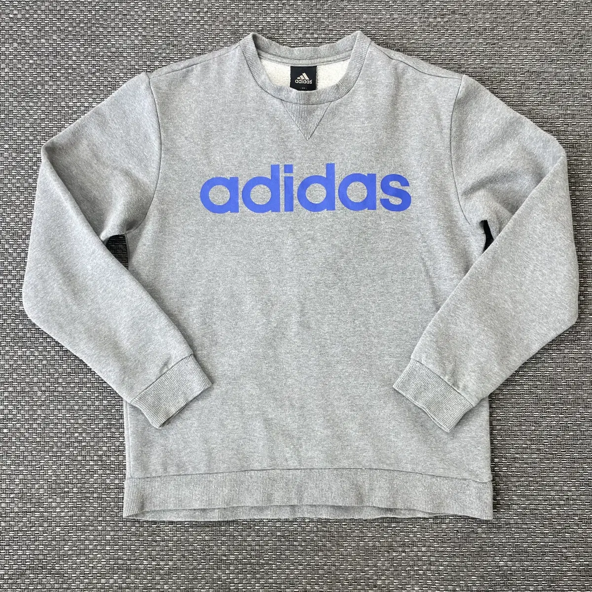 Adidas Grey Logo Printed Brushed Sweatshirt 95