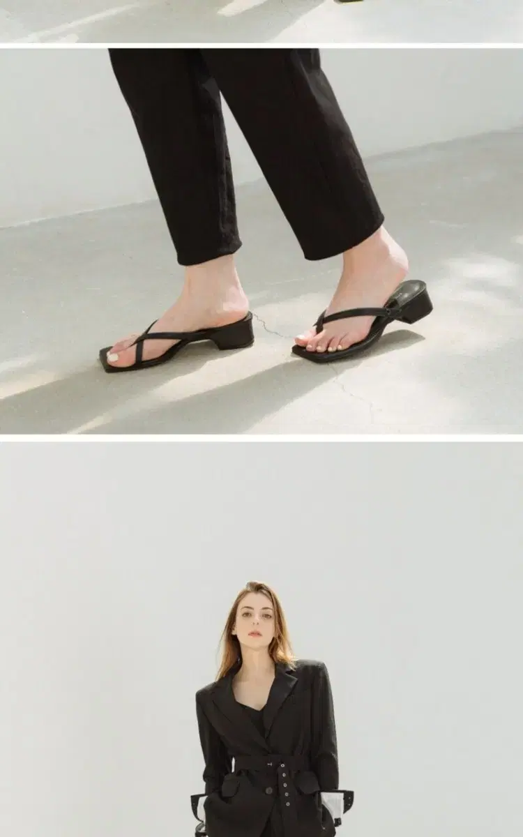 EIFFELCLASSIC summer two-way mule 블랙 235