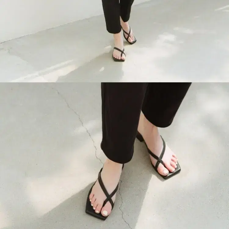 EIFFELCLASSIC summer two-way mule 블랙 235