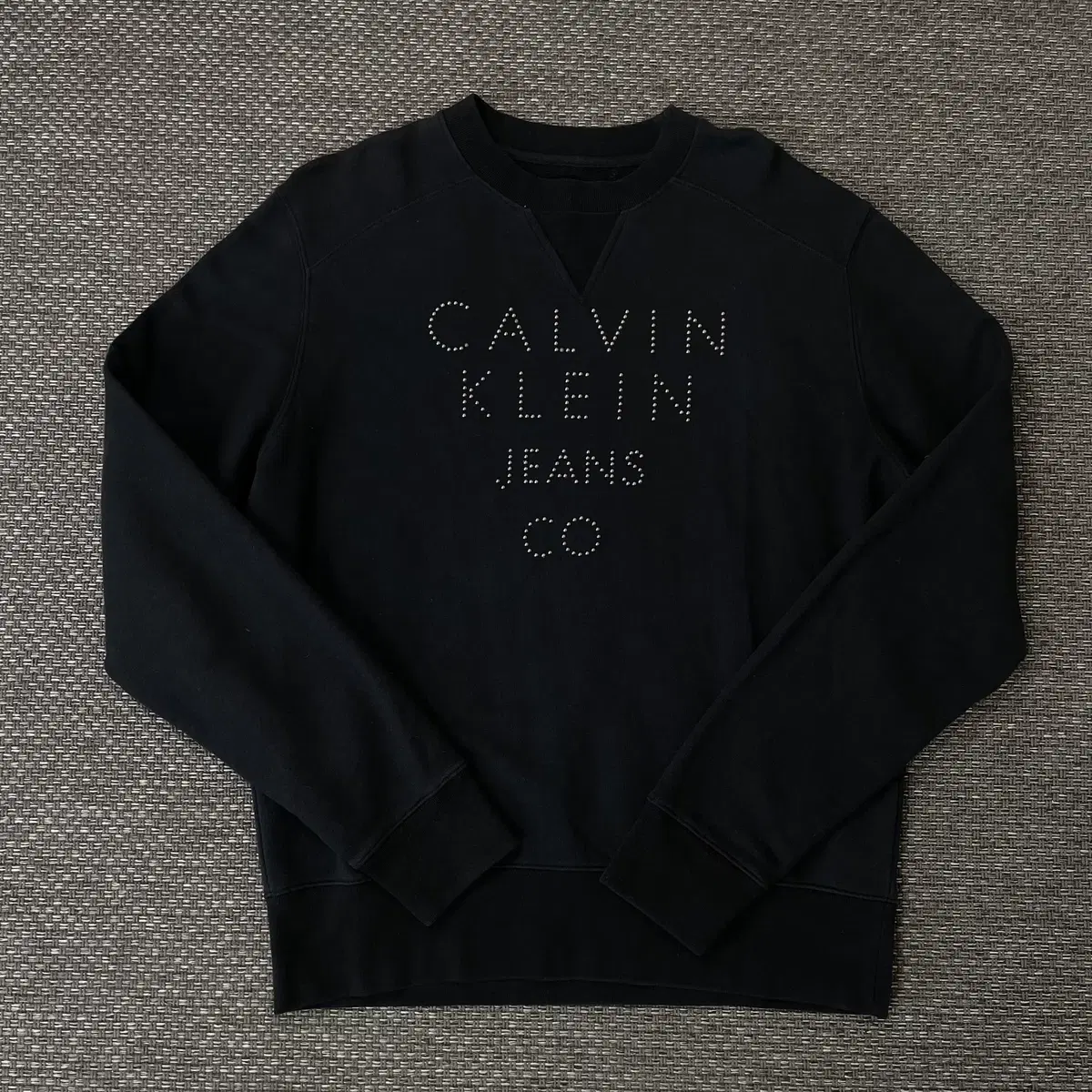 Calvin Klein Jins Logopoint Black Cotton Sweater XL