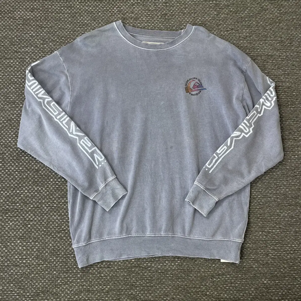 Quicksilver Gray Cotton Poly Long Sleeve M