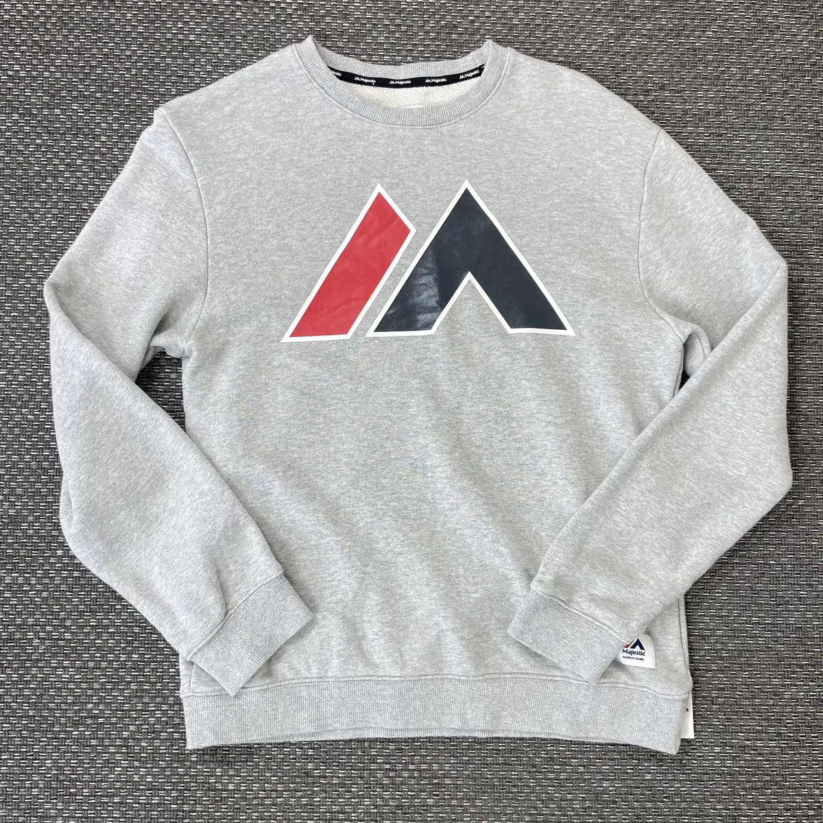 Majestic Gray Logo Printed Cotton Sweatshirt 100 L