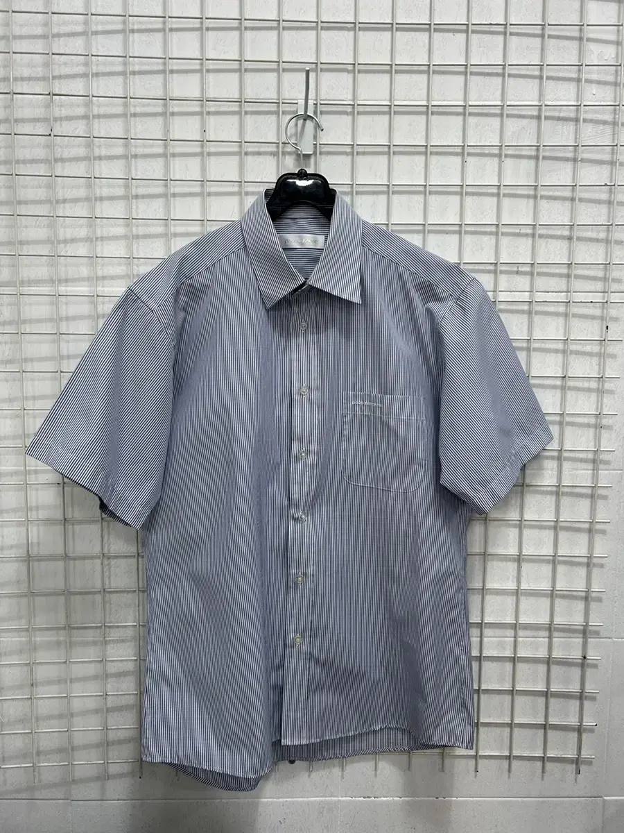 [Pakoraban] Men's Striped Short Sleeve Shirt 100