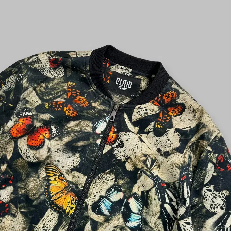 vintage butterfly pattern blouson