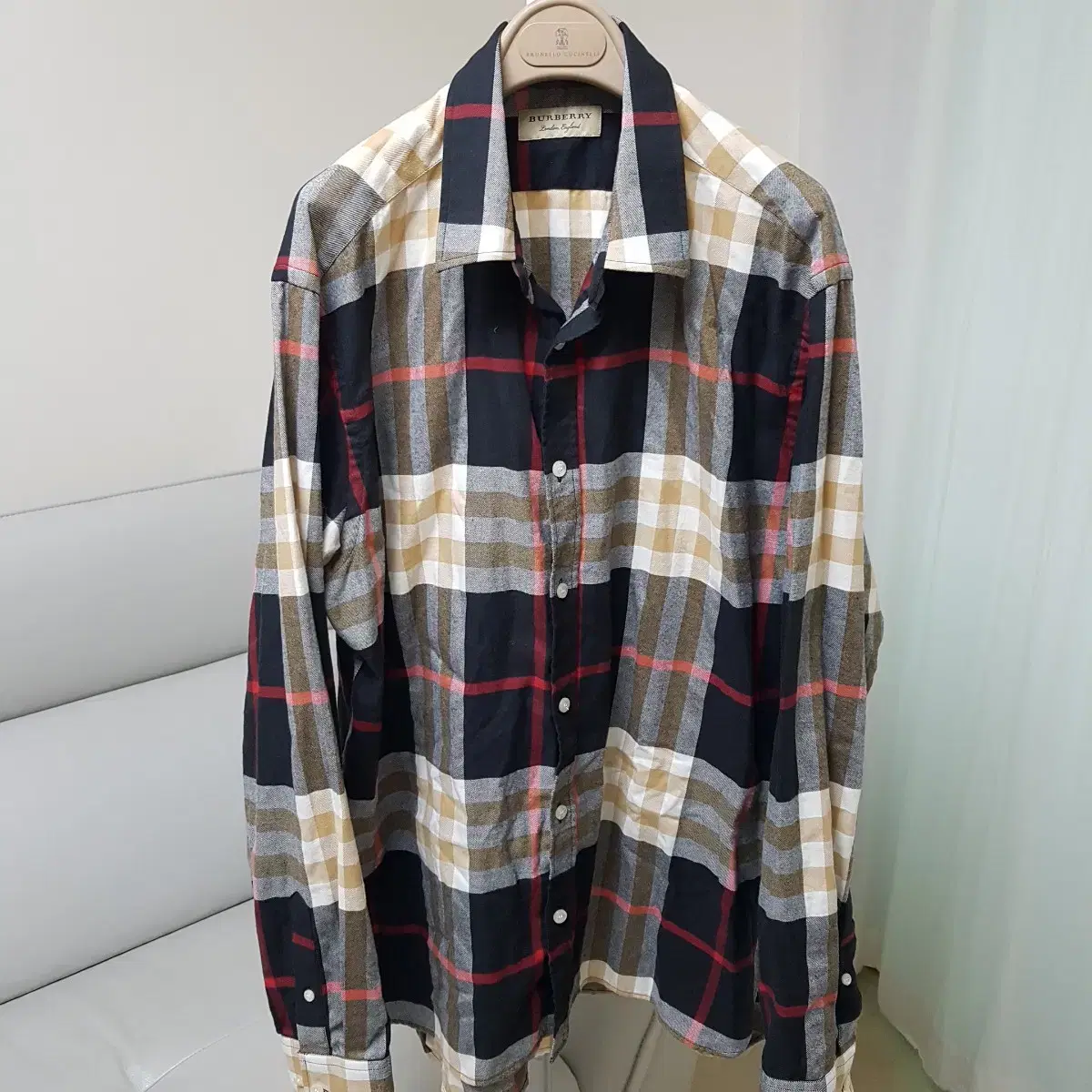 [105]Genuine Burberry Check Southern Shirt Big Size