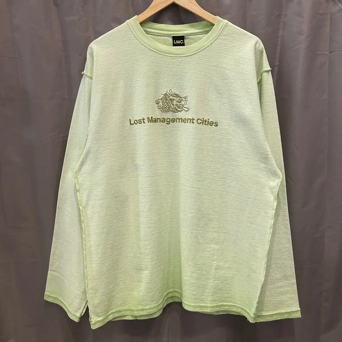 [L] LMC LMC Overdyed Dragon Long Sleeve Light Green Long Sleeve