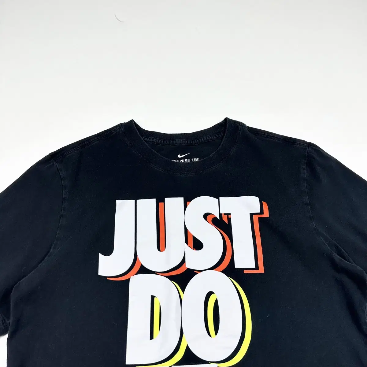 (M) 나이키 just do it 스펠아웃 프린팅 반팔티 블랙