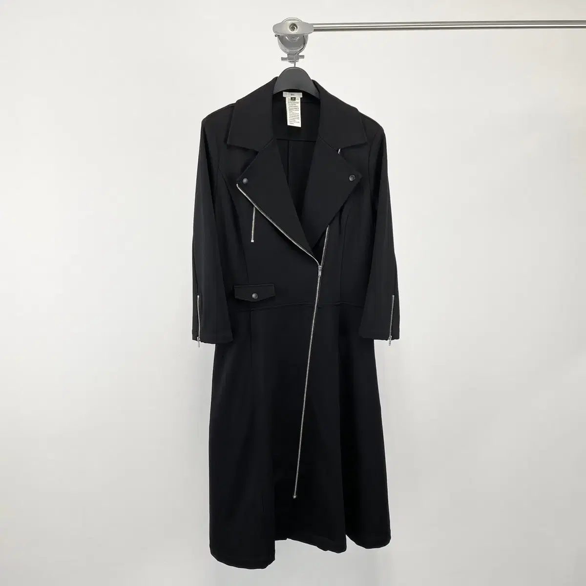 Vintage SOV. zipped sleeves unbalanced pockets long jacket